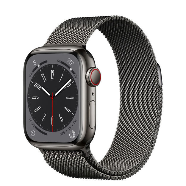 Picture of Apple Watch Series 8 GPS + Cellular 41mm Graphite Stainless Steel Case with Graphite Milanese Loop