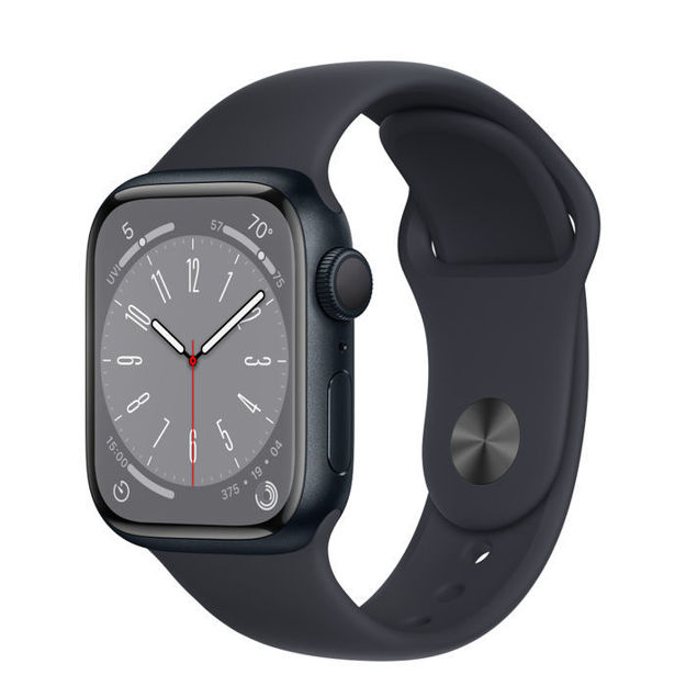 Picture of Apple Watch Series 8 GPS 41mm Midnight Aluminum Case with Midnight Sport Band - S/M