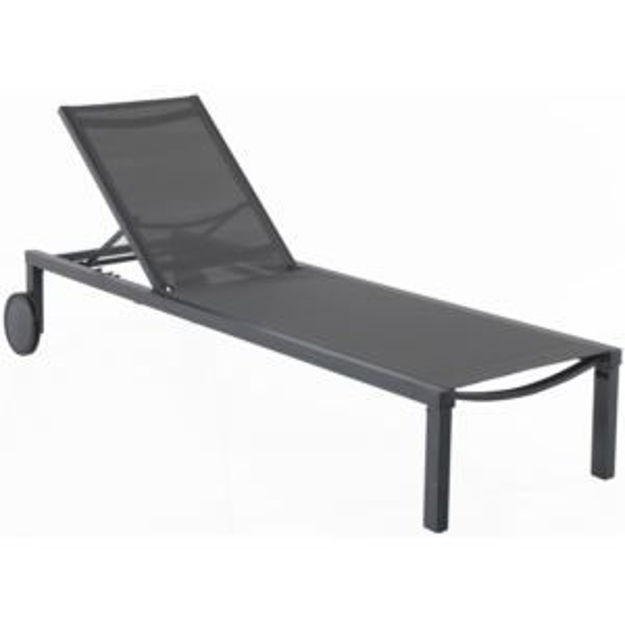 Picture of Windham Adjustable Sling Chaise in Gray Sling and Gray Frame