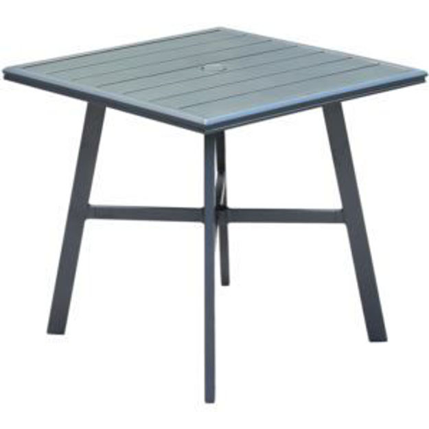 Picture of All-Weather Commercial-Grade Aluminum 30" Square Slat-Top Bistro Table