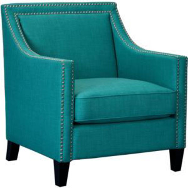 Picture of Bridgehampton Accent Chair with Nailhead Trim in Teal