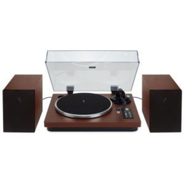 Picture of Bluetooth Turntable with Stereo Speakers, Dark Wood