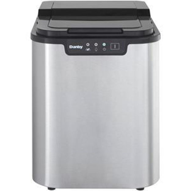 Picture of Portable Ice Maker in Stainless Steel/Black (1 Ice Cube Size)