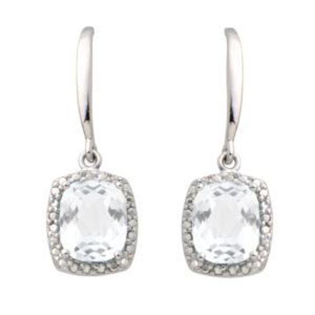 Picture of Diamond & White Topaz Earrings