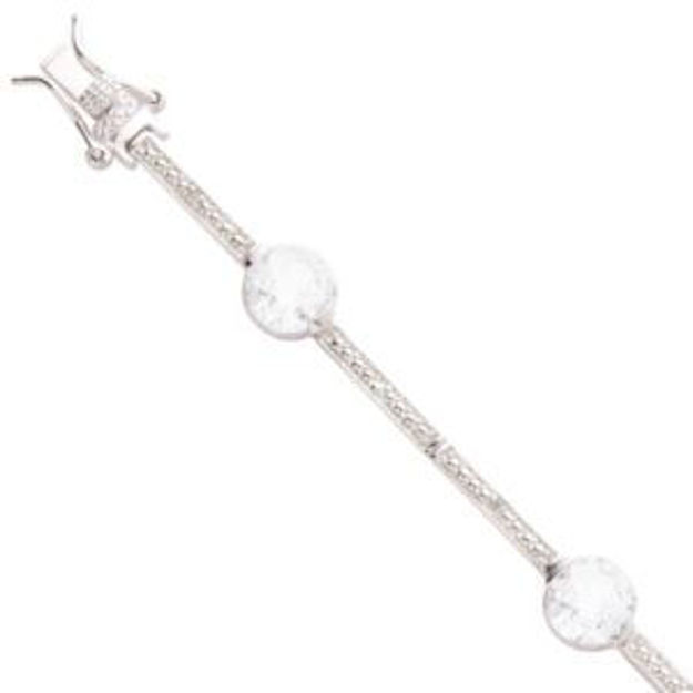 Picture of White Topaz & Diamond Bracelet