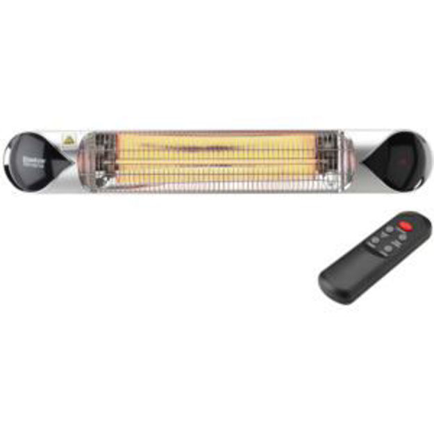 Picture of 35.4-In. Wide Electric Carbon Infrared Heat Lamp with Remote Control, Silver