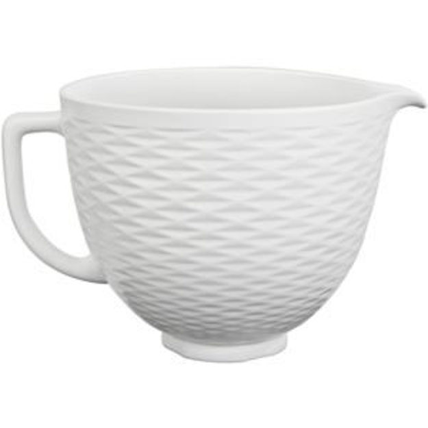Picture of 5-Qt. Titanium-Reinforced Ceramic Bowl for Tilt-Head Stand Mixers, Textured White