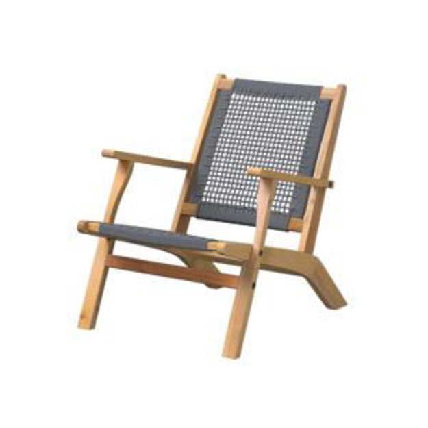 Picture of Vega Natural Stain Outdoor Chair Gray Cording