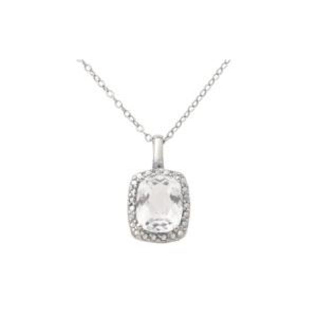 Picture of Diamond & White Topaz Necklace