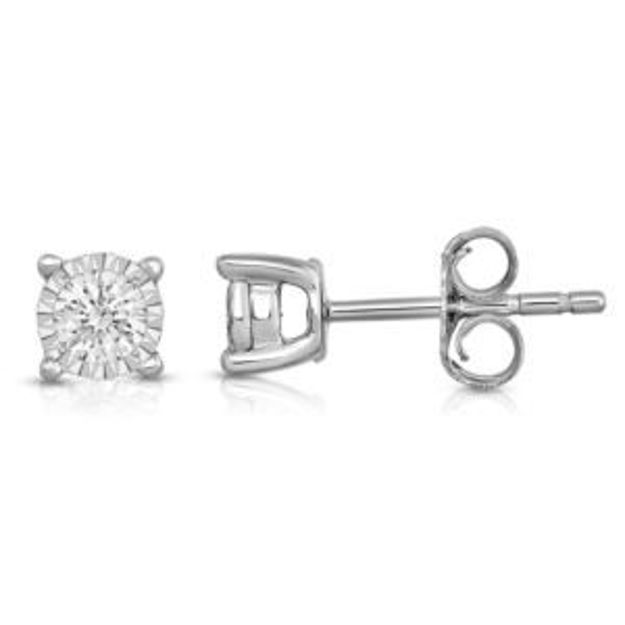 Picture of Diamond Solitaire .33twt Stud Earrings
