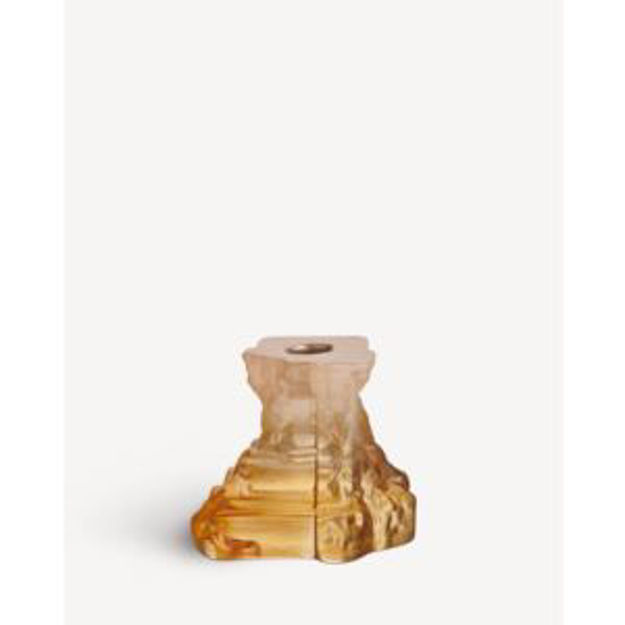 Picture of Rocky Baroque Candlestick Amber Haze Small