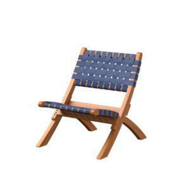 Picture of Sava Indoor/Outdoor Folding Chair Navy Blue Webbing