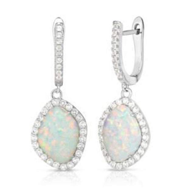 Picture of Deco Opal & White Sapphire Earrings