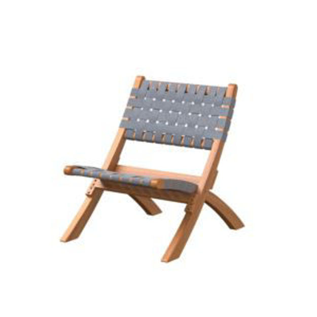 Picture of Sava Indoor/Outdoor Folding Chair w/ Warm Gray Webbing