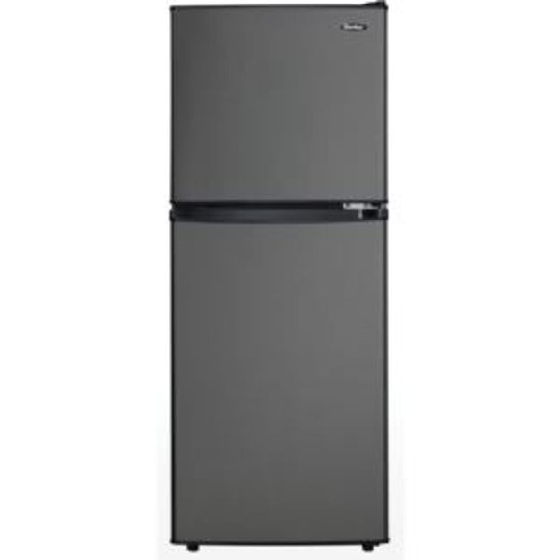 Picture of 4.7-Cu. Ft. Dual-Door Compact Refrigerator/Freezer in Black Stainless Steel