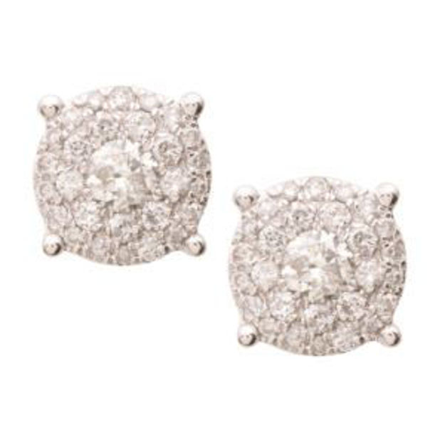 Picture of Diamond Multi-Stone 14k White Gold Earrings