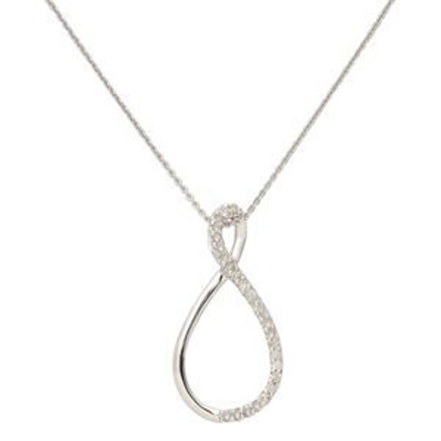 Picture of White Gold Diamond Infinity Necklace