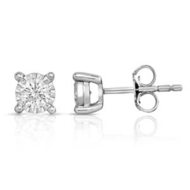 Picture of Diamond Solitaire .50twt Stud Earrings