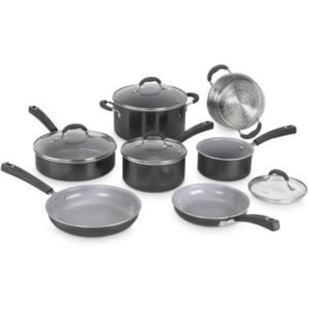 Picture of Advantage Ceramica XT 11-Piece Nonstick Cookware Set in Black