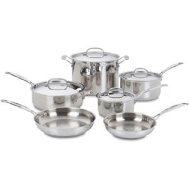 Picture of Chef's Classic Stainless 10-Piece Cookware Set with Stainless Steel Flavor Lock Lids