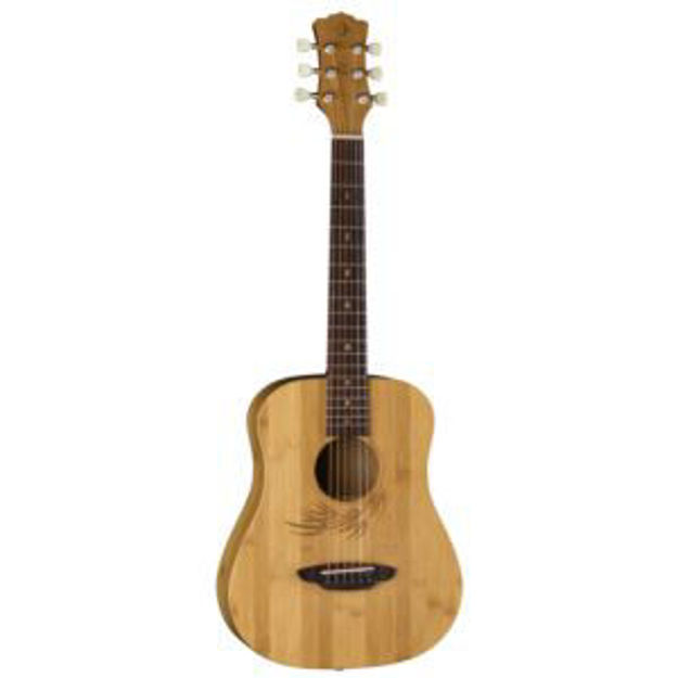 Picture of Safari Bamboo 6 String Acoustic Travel Guitar with Gigbag