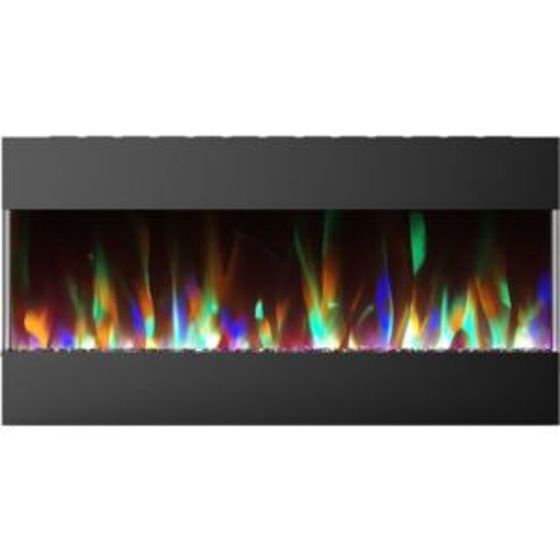 Picture of 42-In. Recessed Wall Mounted Electric Fireplace Heater with Remote Control, Multicolor Flames, and C