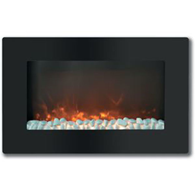 Picture of Callisto 30-In. Wall Mounted Flat Panel Electric Fireplace Heater with Remote Control, Realistic Fla