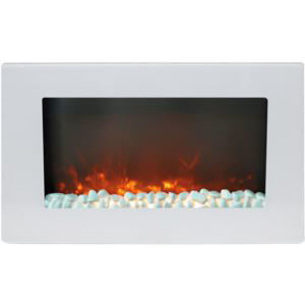 Picture of Callisto 30-In. Wall Mounted Flat Panel Electric Fireplace Heater with Remote Control, Realistic Fla