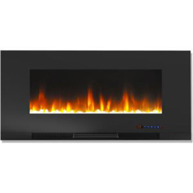 Picture of 42-In. Wall Mounted Electric Fireplace Heater with Remote Control, Multicolor Flames, and Crystal Ro