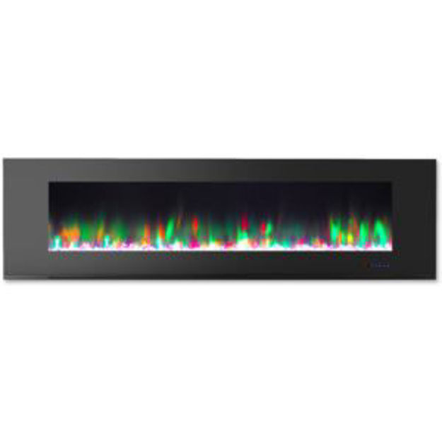 Picture of 72-In. Wall Mounted Electric Fireplace Heater with Remote Control, Multicolor Flames, and Crystal Ro
