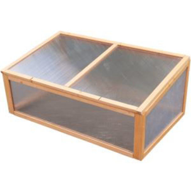 Picture of 39-In. Wooden Portable Cold Frame Mini-Greenhouse, Cedar Finish