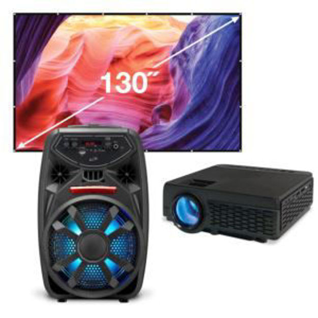 Picture of Projector Bundle with 120" Screen, BT Speaker & HDMI Cord