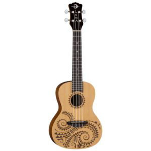 Picture of Tattoo Concert Spruce Acoustic Ukulele with Gigbag