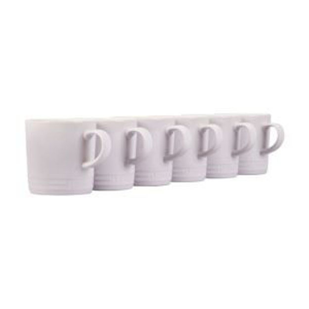 Picture of 6pc Stoneware London Mug Set White