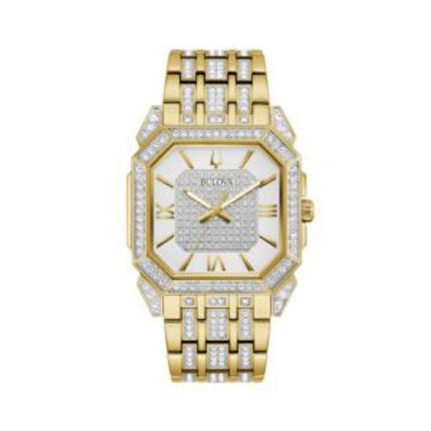 Picture of Men's Octava Crystal 2-Tone Stainless Steel Watch White & Silver Dial
