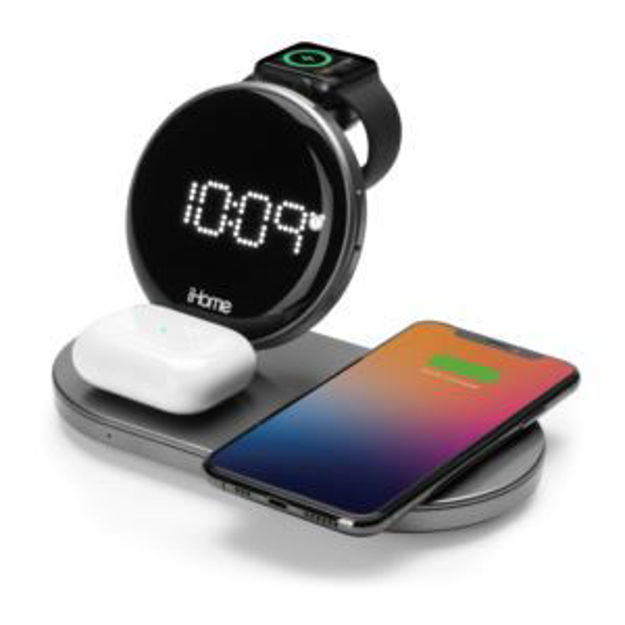 Picture of PowerBoost Compact Alarm Clock w/ Qi USB and Apple Watch Charging