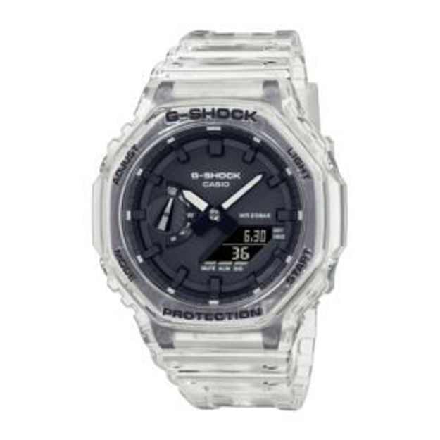 Picture of Mens G-Shock Transparent White Analog/Digital Watch Black Dial