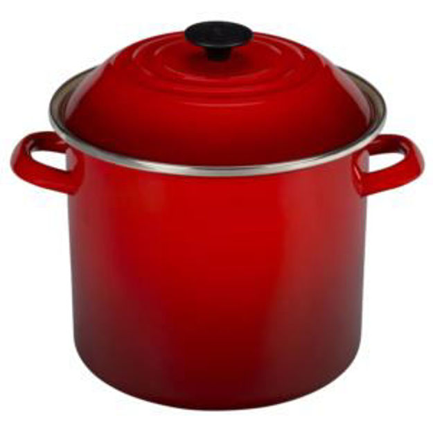 Picture of 6qt Enamel on Steel Covered Stockpot Cerise