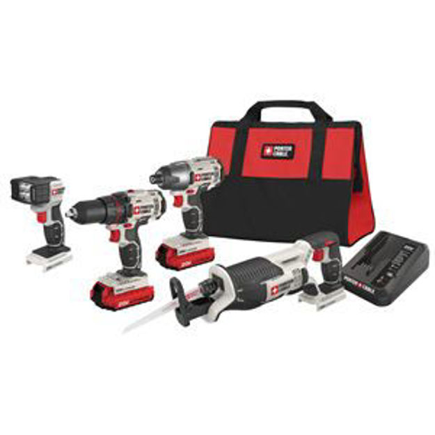 Picture of 20V MAX Cordless 4 Tool Combo - Drill/Recip/Impact/Light
