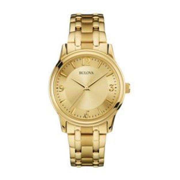 Picture of Mens Corporate Collection Gold-Tone Stainless Steel Watch Gold Dial