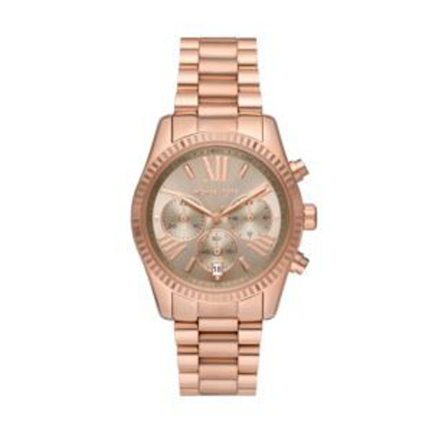 Picture of Ladies Lexington Rose Gold-Tone Stainless Steel Watch Gray Dial