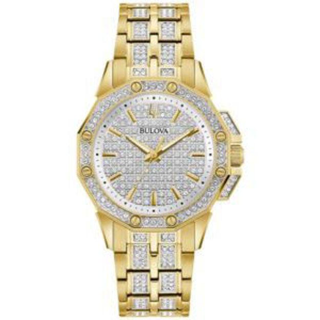 Picture of Ladies Octava Crystal Gold-Tone Stainless Steel Watch Crystal Dial