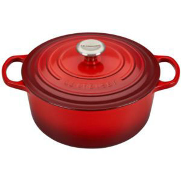 Picture of 5.5qt Signature Cast Iron Round Dutch Oven Cerise