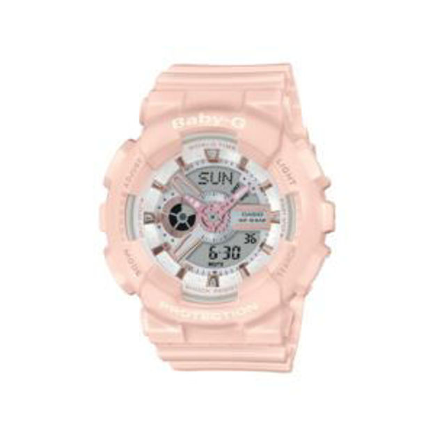 Picture of Ladies Baby-G Analog/Digital Pink Band Watch Silver Dial
