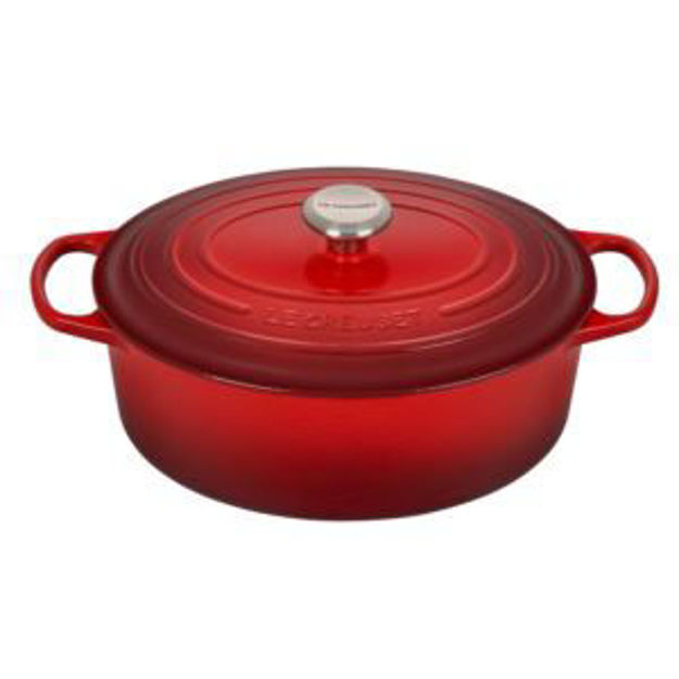 Picture of 6.75qt Signature Cast Iron Oval Dutch Oven Cerise