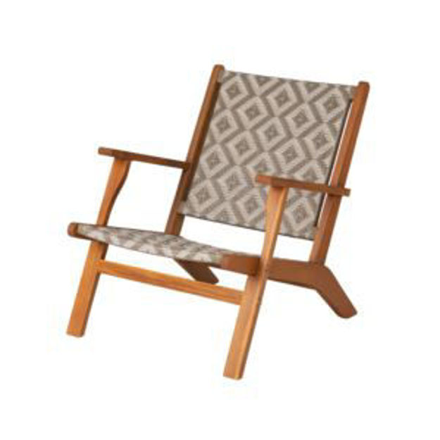 Picture of Vega Natural Stain Outdoor Chair Diamond Weave Wicker