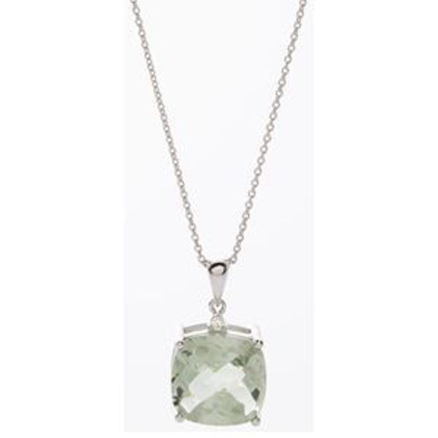 Picture of Green Amethyst Pendant Necklace