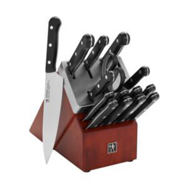 Picture of Solution 16pc Self-Sharpening Knife Block Set Walnut