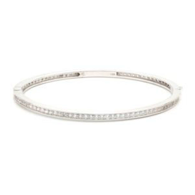 Picture of Sterling Silver Pave Bangle Bracelet