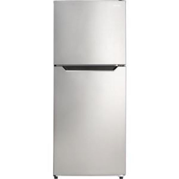 Picture of 10.1 Cu. Ft. Apartment-Size Refrigerator with Top-Mount Freezer and Spotless Steel Doors